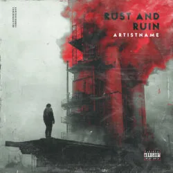 Rust And Ruin Album Cover Art Industrial Post Apocalyptic Design