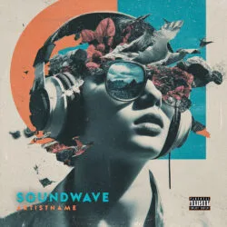 Soundwave Abstract Electronic Music Album Cover Art