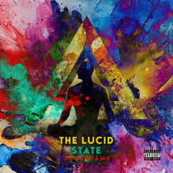 Lucid State Electronic Ambient Album Art - for Ambient, Chillout Music - Abstract, Psychedelic Art Style - in Blue, Pink