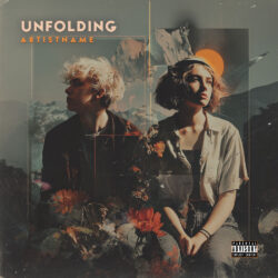 Unfolding Indie Folk Album Cover Art - for Indie Rock, Indie Pop Music - Collage, Digital Art Style - in Grey, Brown