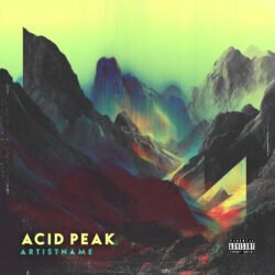 Acid Peak Glitch Abstract Mountain Cover Art