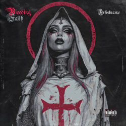 Bleeding Faith Exclusive Digital Art Design - Dark Fantasy, Gothic Art Style - in Red & Black - for Gothic Metal, Black Metal Music