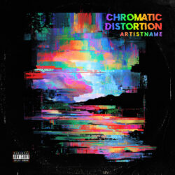 Chromatic Distortion Glitch Art Digital Download - for Electronic, IDM Music - Abstract, Chromatic Art Style - in Black, Blue