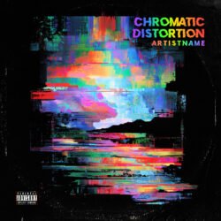 Chromatic Distortion Glitch Art Digital Download - for Ambient, Breakcore Music - style Abstract, Acid Graphics - in Red, Yellow Color