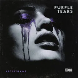 Purple Tears Moody Rap Cover Art Design