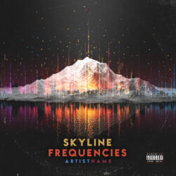 Skyline Frequencies Exclusive Digital Art - for Ambient, Chillwave Music - 3D Render, Abstract Style - in Black, Orange