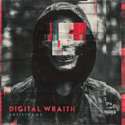 Digital Wraith Cyberpunk Synthwave Album Cover Artwork