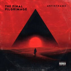Final Pilgrimage Dark Metal Cover Artwork - For Dark Ambient, Black Metal Music - Style Dark Fantasy, Conceptual Art - In Red, Black Color
