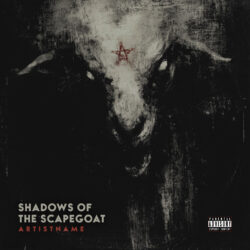 Shadows of the Scapegoat Black Metal Album Cover Artwork - Dark Fantasy, Gothic Art Style - in Black & Grey - for Black Metal, Death Metal Music