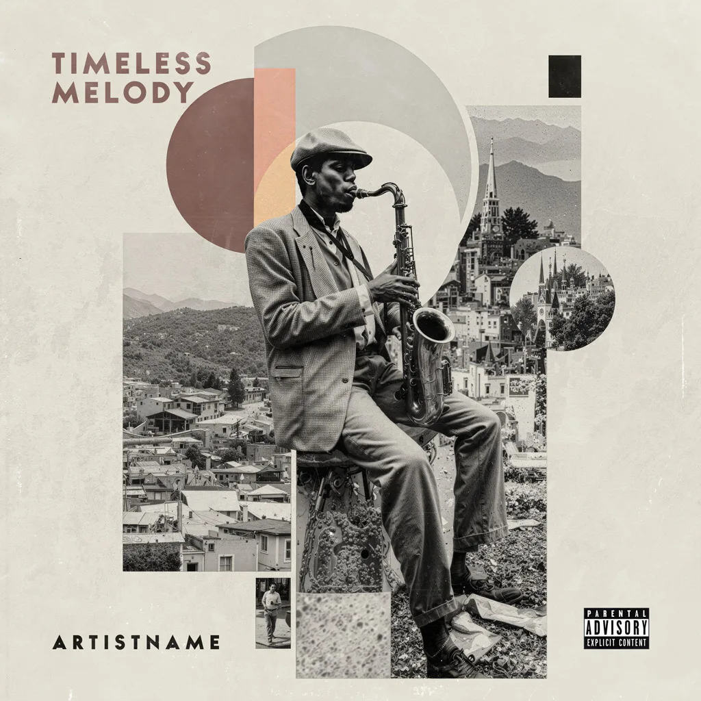 Timeless Melody Vintage Jazz Album Cover Art