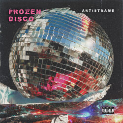 Frozen Disco Synthwave Album Covers - 3D Render, Collage Style - in Black & Pink - for Dance-Pop, Disco Music