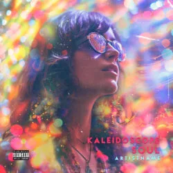 Kaleidoscope Soul Psychedelic Pop Cover Art - for Neo-Soul, Psychedelic Pop Music - style Psychedelic Art, Photographic - in Red, Yellow Color