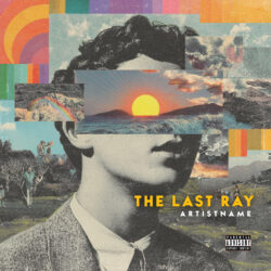 The Last Ray Retro Cover Artwork - For Indie Pop, Indie Rock Music - Collage, Surrealist Style - In Yellow, Orange Color